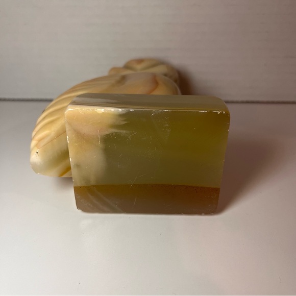 Vintage Natural Stone Carved Owl 5.5" White/Tan/Brown - Picture 5 of 9